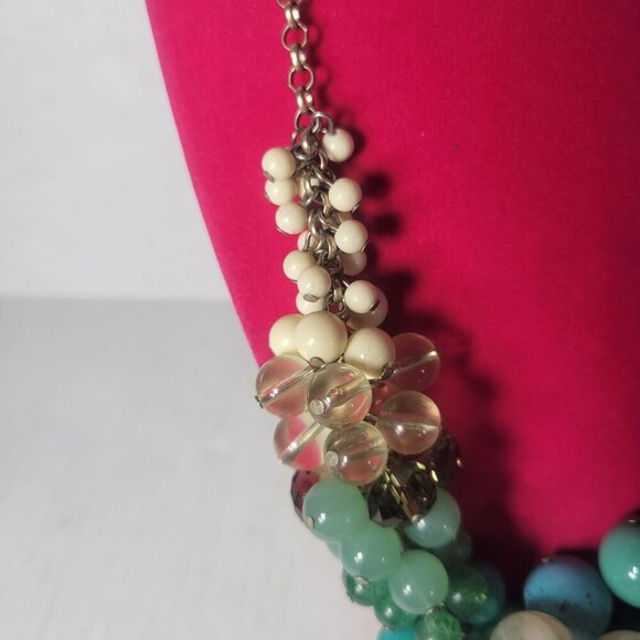 Lia Sophia Regatta Cluster Colorful Chunky Beaded Statement Necklace - Picture 3 of 5